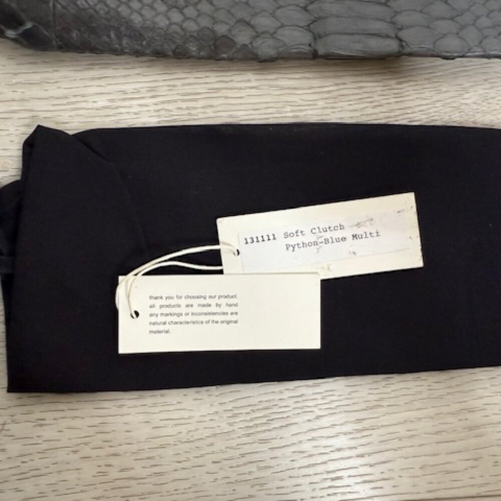 NMBR NINE Genuine Python Leather Soft Clutch Bag … - image 4